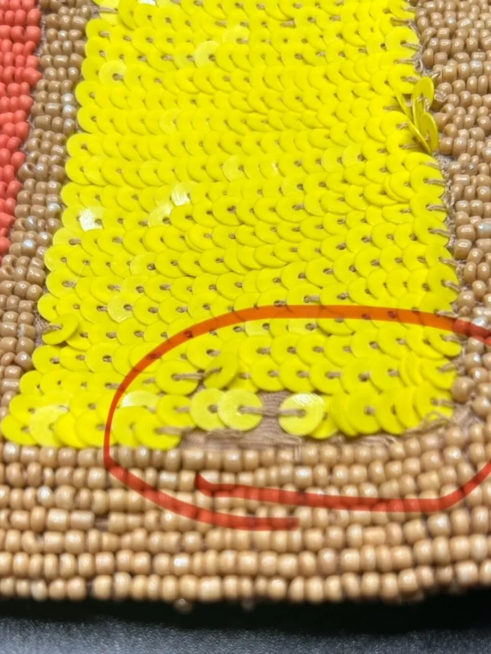 ANTHROPOLOGIE Jasper & Jeera Gold & Multicolored Beaded Clutch Bag - pre-owned